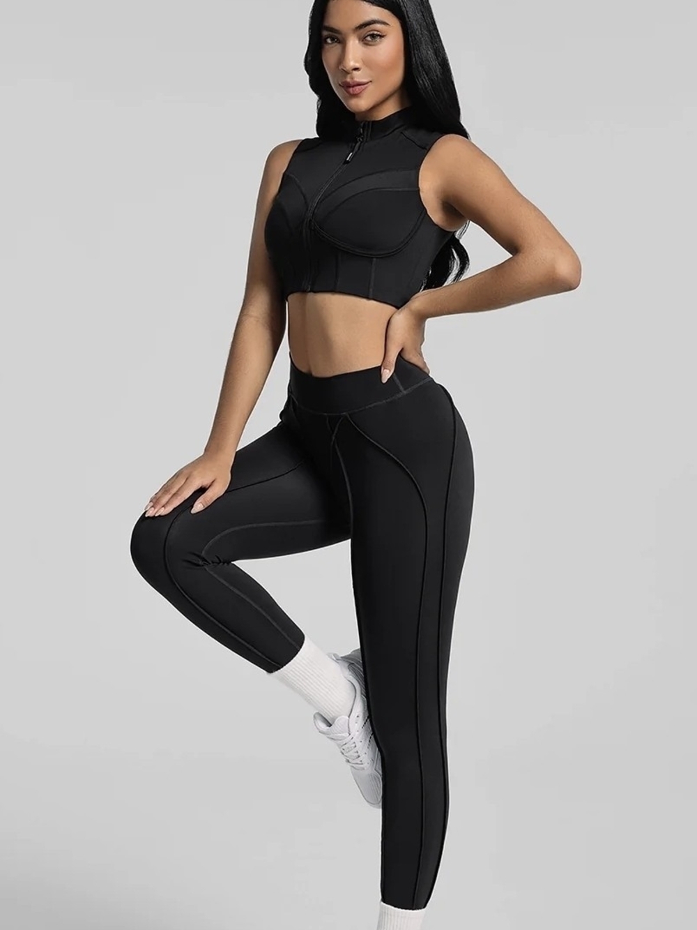 BetterMe Contour Stitch High-Waisted Leggings Black MSRP $59 NWT